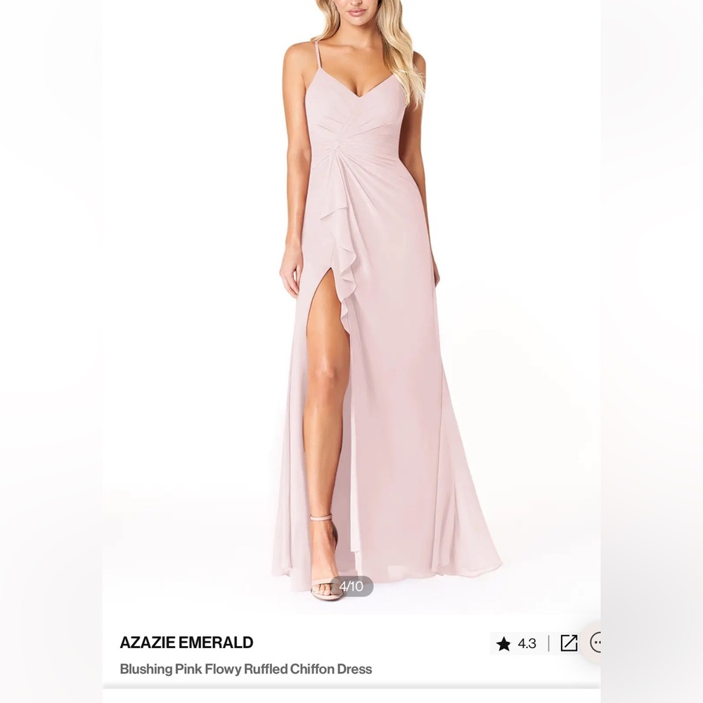 Blushing Pink Azazie Bridesmaid Dress